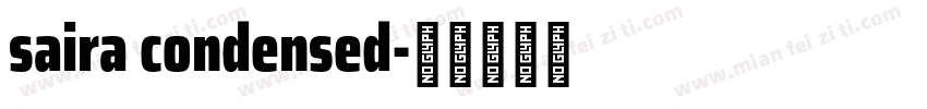saira condensed字体转换